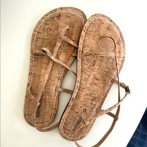 Bernardo Cork Sandals, Size 10
